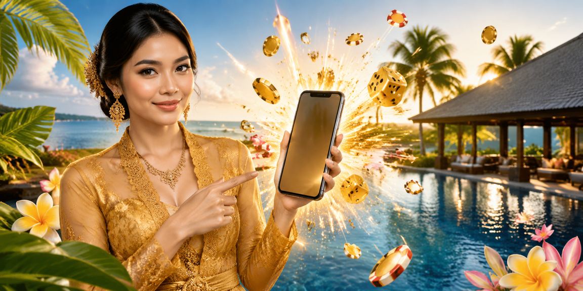 Pengguna smartphone mengakses casino mobile dengan ekspresi percaya diri